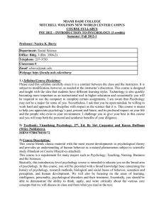 PSY 2012 syllabus - MDC Faculty Home Pages