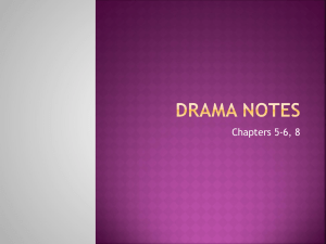 Drama Notes chapters 5-6-8