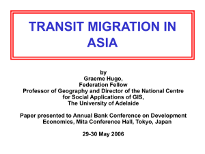 Features of Transit Migration in Asia