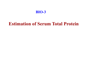 Estimation of serum Total Protein （biuret method）