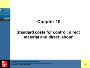 Management Accounting 5e PowerPoint Chapter 10