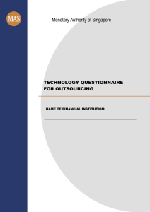 Technology Questionnaire on Outsourcing