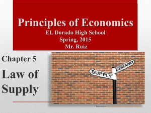 Principles of Economics EL Dorado High School 2008