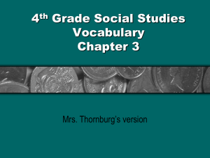 4th Grade SS Vocabuary Ch.3