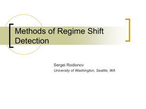 Methods of Regime Shift Detection