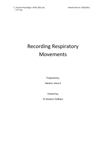 Recording Respiratory Movements