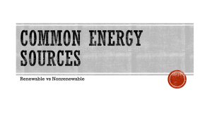 Common energy sources