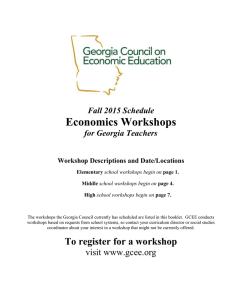 Economics Workshops for