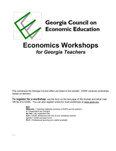 Economics Workshops for