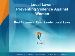 Local Laws Preventing violence against women