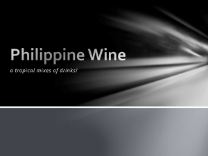 a tropical mixes of drinks! Philippine Wine