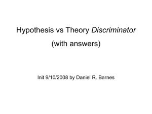 Hypothesis vs Theory Discriminator