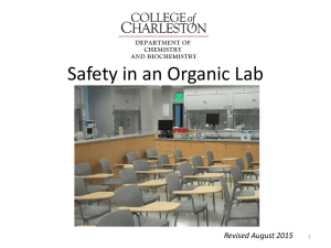 Organic Lab Safety - Department of Chemistry and Biochemistry