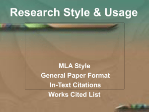 Research Style & Usage