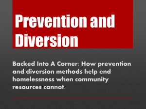 Prevention and Diversion