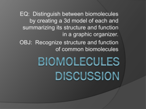 Biomolecules Discussion