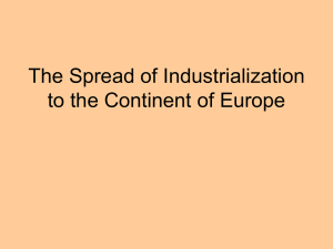 The Spread of Industrialization to the Continent of Europe