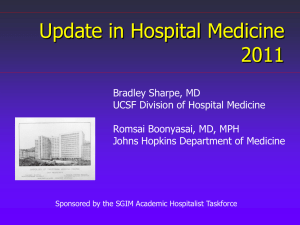 Update in Hospital Medicine - Society of General Internal Medicine