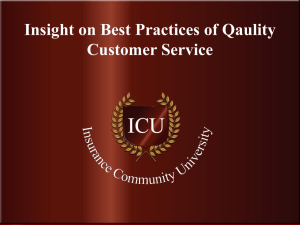 Customer Service - Insurance Community University