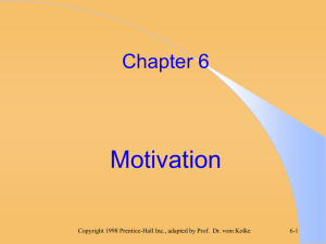 Chapter 6 - Motivation