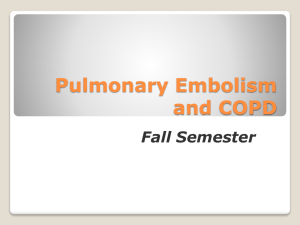 Pulmonary Embolism and COPD