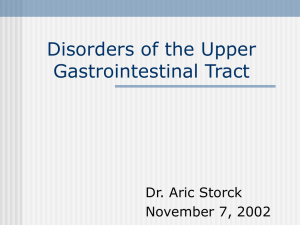 Disorders of the Upper Gastrointestinal Tract