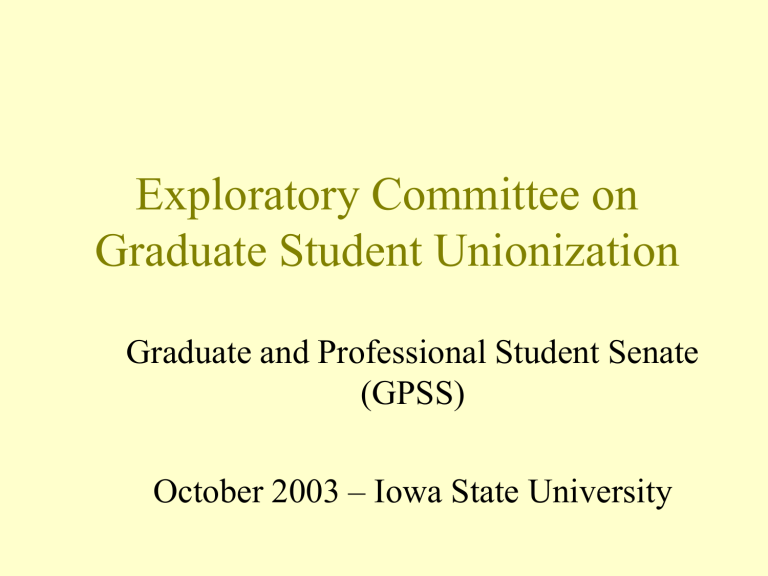 graduate student unionization research
