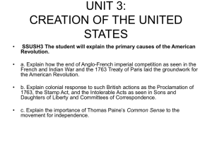 unit 3: creation of the united states
