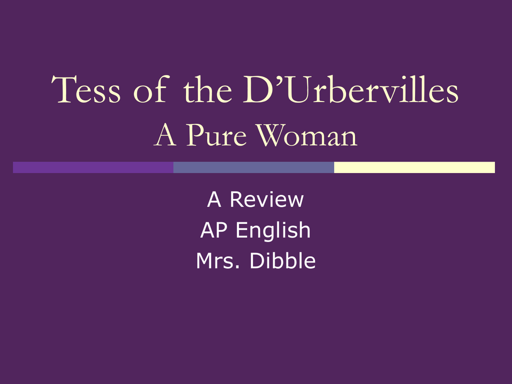 Tess of the D Urbervilles by Thomas Hardy - GRIN