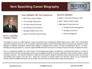 Vern Career Biography - Providence Process Solutions, LLC