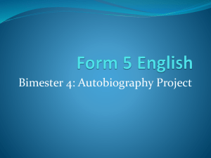 Form 5 Autobiography Project