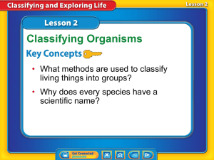 1-2 classifying organisms summary