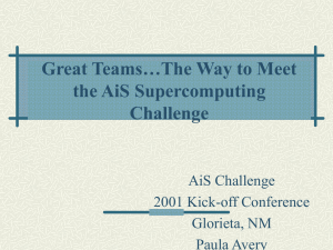 Team Building - The Supercomputing Challenge