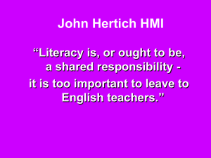 John Hertich HMI Why focus on effective group talk?