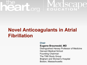 Novel Anticoagulants in Atrial Fibrillation