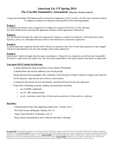 The Crucible Summative Assessment Spring 2014