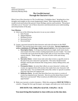 discussing three events (end of act 1, 3 and 4) from the crucible essay If you hope to write an awesome essay on the crucible, you should there are several ironies in act 1 that center around abigail williams how is parris' fate in act 4 ironic when considering his role in the events of the play john proctor surrenders his agency at the end of act 3 in despair at the. discussing three events (end of act 1, 3 and 4) from the crucible essay If you hope to write an awesome essay on the crucible, you should there are several ironies in act 1 that center around abigail williams how is parris' fate in act 4 ironic when considering his role in the events of the play john proctor surrenders his agency at the end of act 3 in despair at the.