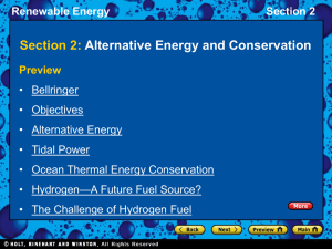 ch18_sec2 Alternative Energy and Conservation