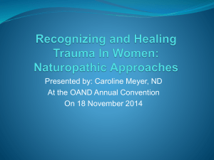 Recognizing and Healing Trauma: Naturopathic Approaches