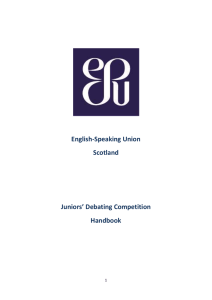 Juniors' Debating Competition - English