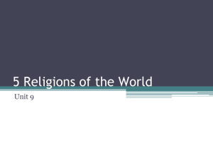 Intro to religion and polytheistic religion - Ms. Tamayo