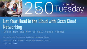 Get Your Head in the Cloud with Cisco Cloud Networking