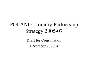 POLAND: Country Partnership Strategy
