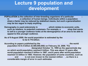Lecture 9 population and development 15
