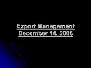 Chapter 4 Export Management