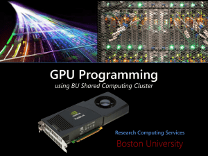 GPU Programming - Boston University