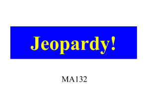 Jeopardy! - Clarkson University