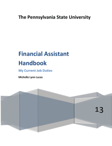 Financial Assistant Handbook