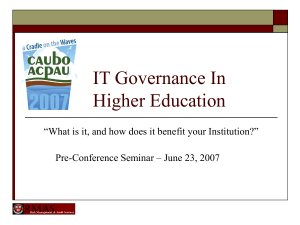 IT Governance - CAUBO