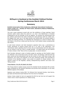 RCPsych in Scotland at the Scottish Political Parties Spring